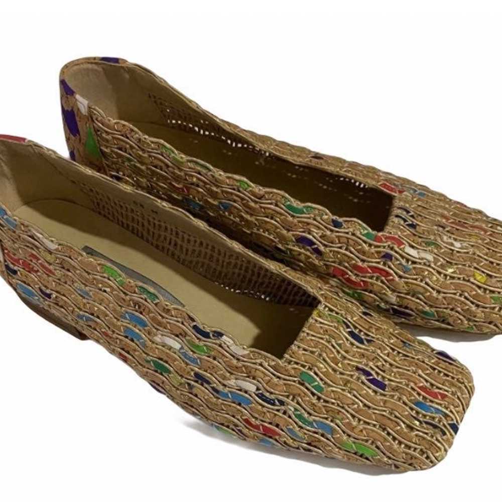 MARGARET JERROLD Vintage Woven Cork Shoe - image 1