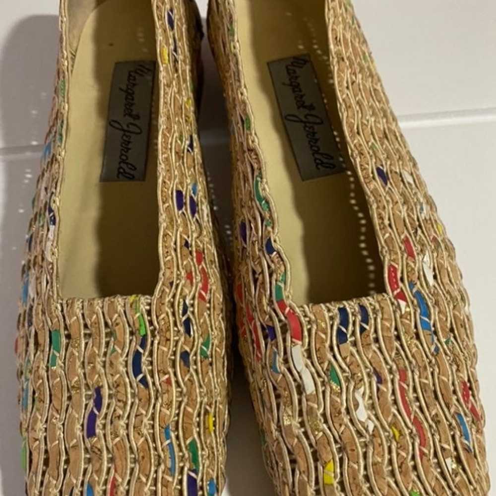 MARGARET JERROLD Vintage Woven Cork Shoe - image 2