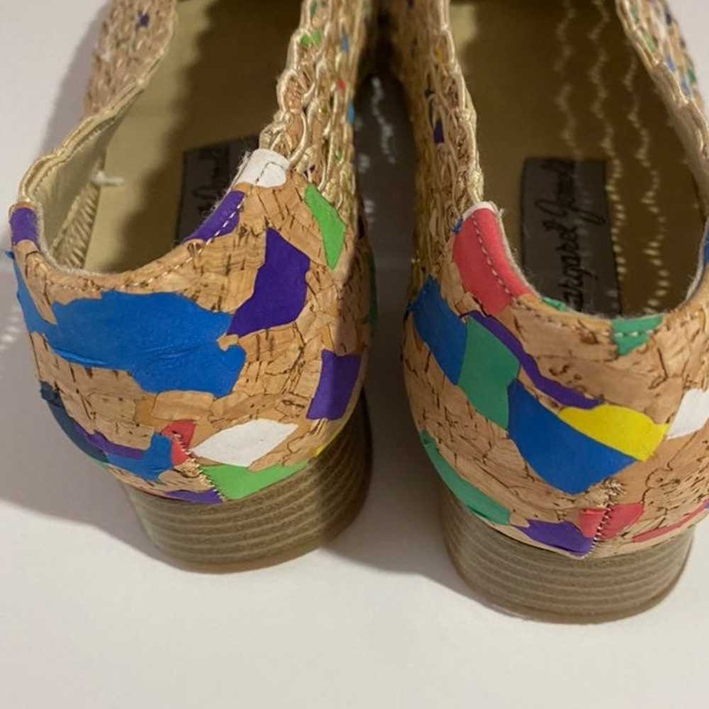 MARGARET JERROLD Vintage Woven Cork Shoe - image 3