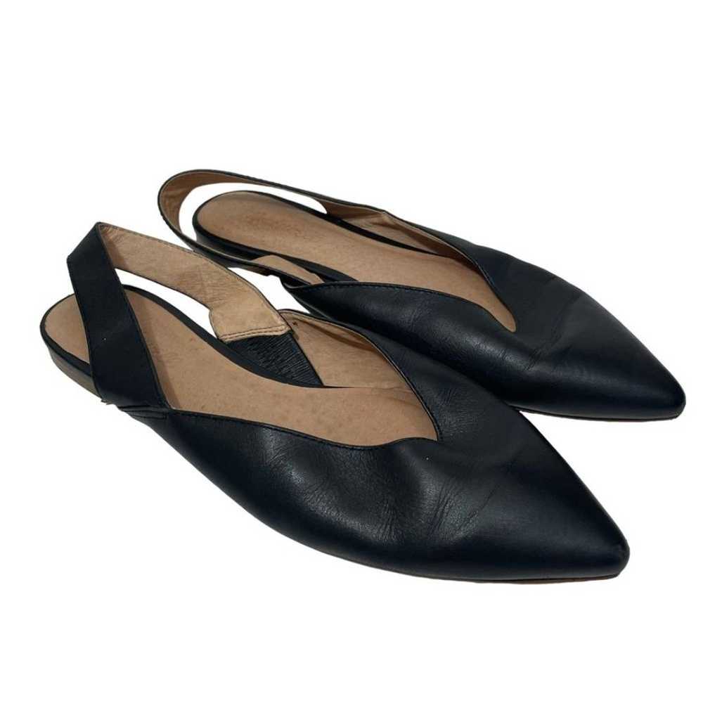 Madewell Black Pointed Toe Leather Flats - image 1