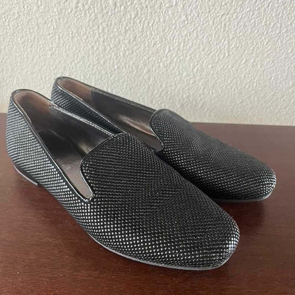 Donald Pliner Black Studded Leather Loafers size … - image 1