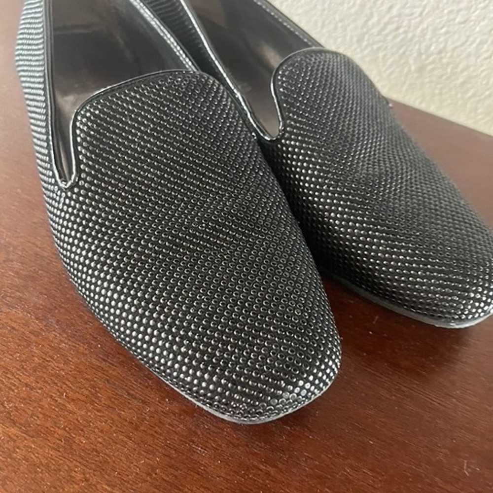 Donald Pliner Black Studded Leather Loafers size … - image 2