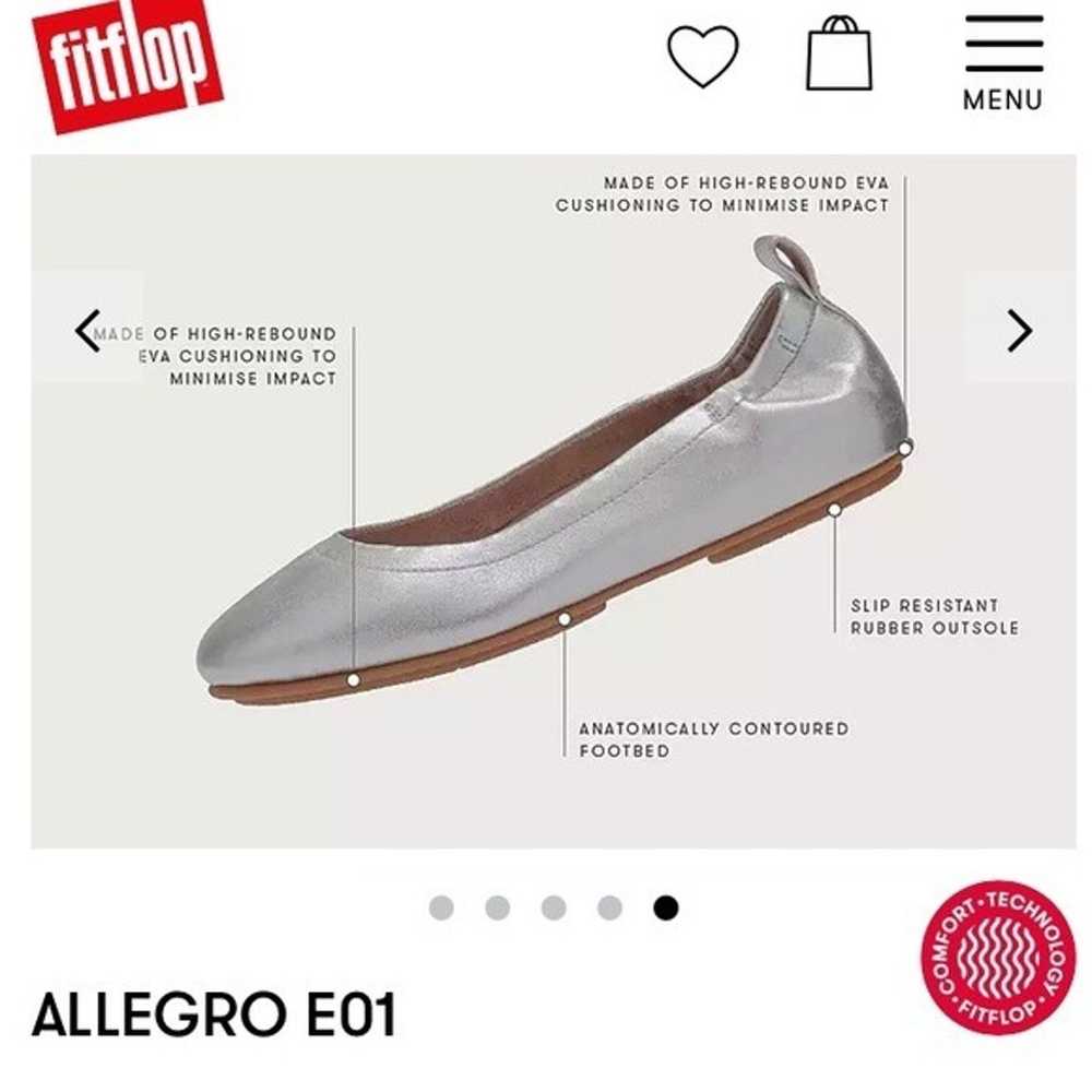 FitFlop Allegro Multi Knit Black Ballet Flat Ladi… - image 12