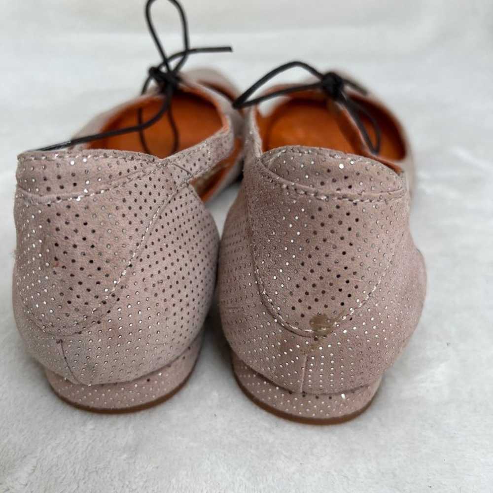 Belle Hari Pink With Silver Dots Flat Shoes Size … - image 2