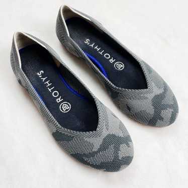 Grey Camouflage Rothys Ballet Flats