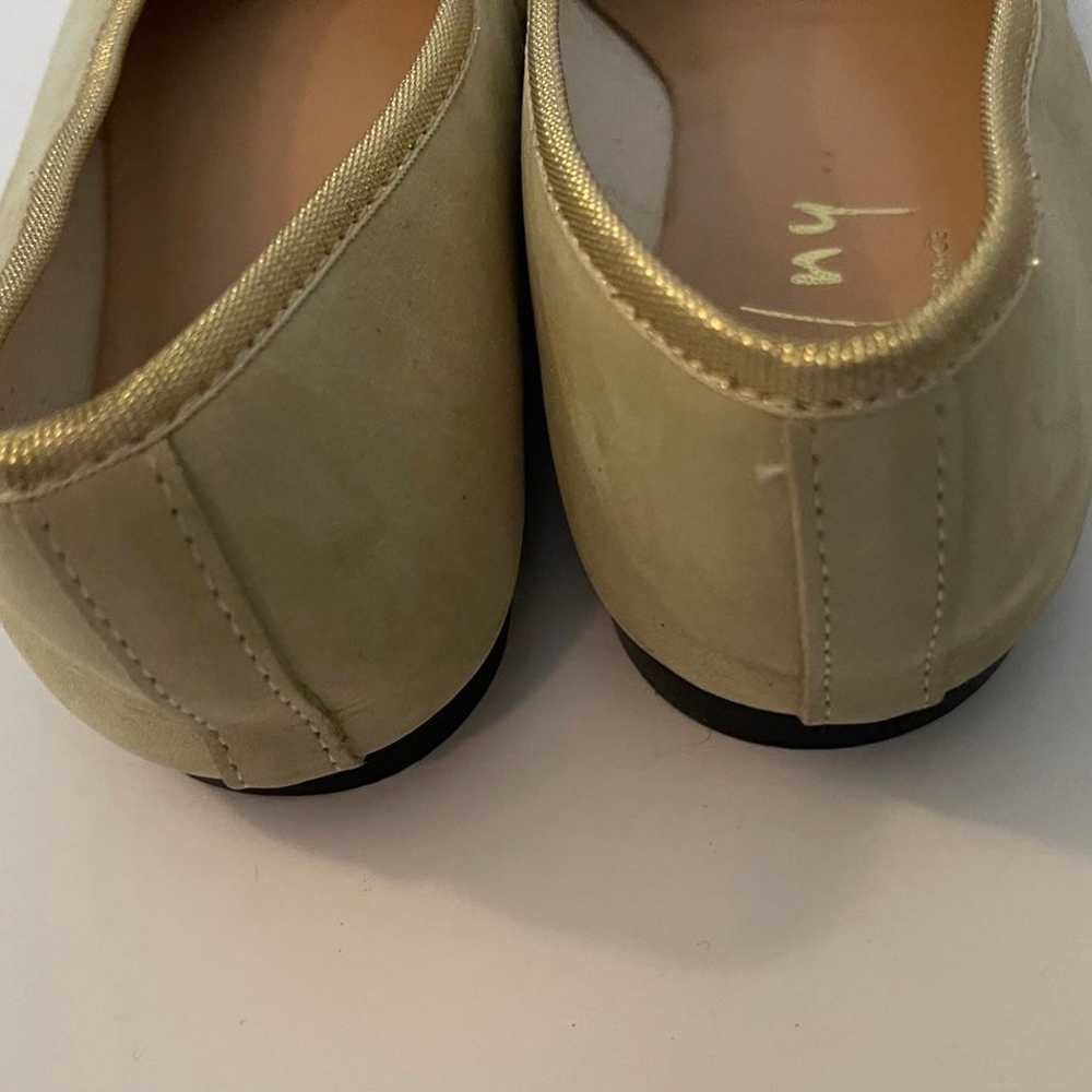 [French Sole] “Zoe” Light Green Suede Classic Bal… - image 7