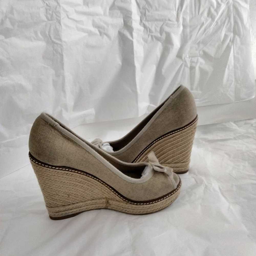 Tory Burch Jackie Peep Toe Wedges  SZ 9.5  B - image 12