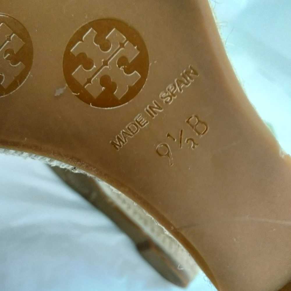 Tory Burch Jackie Peep Toe Wedges  SZ 9.5  B - image 7