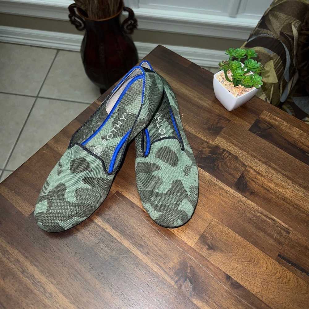 Rothys Woman’s Loafers Camo Olive Size 7.5 - image 1