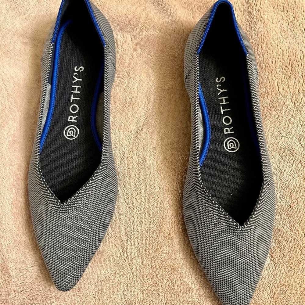 Rothy’s pointed toe gray Flats NWOT - size 9.5 - image 2