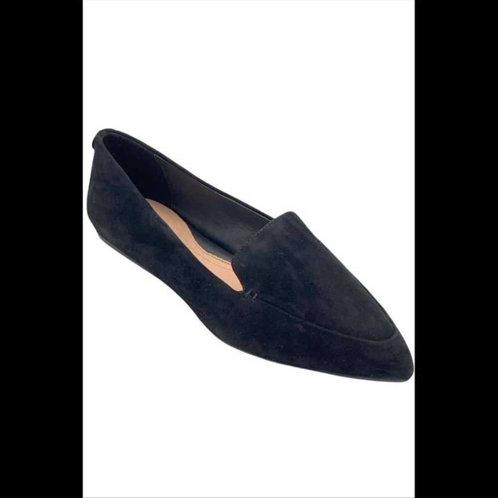 Taryn Rose Suede Pointed Toe Loafers Faye Black - image 1