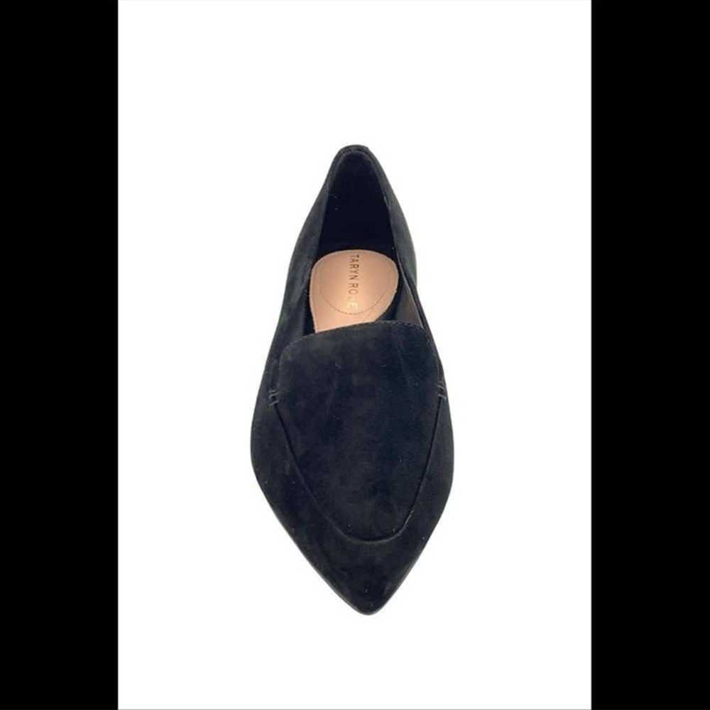 Taryn Rose Suede Pointed Toe Loafers Faye Black - image 2
