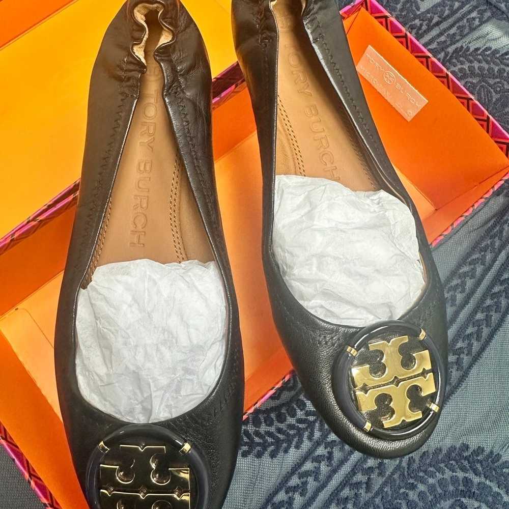 Tory Burch black leather flats - image 1