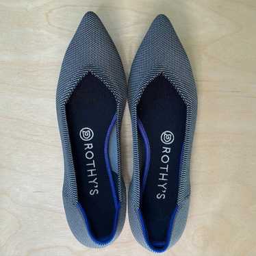 Rare Retired Charcoal Grey Rothys Point Flats Size