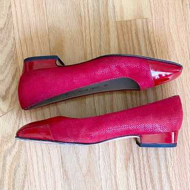 Salvatore Ferragamo Red  Flats Sz 7.5 AA