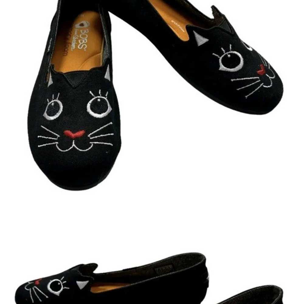 Skechers Bobs for Cats • Black Memory Foam Embroi… - image 4