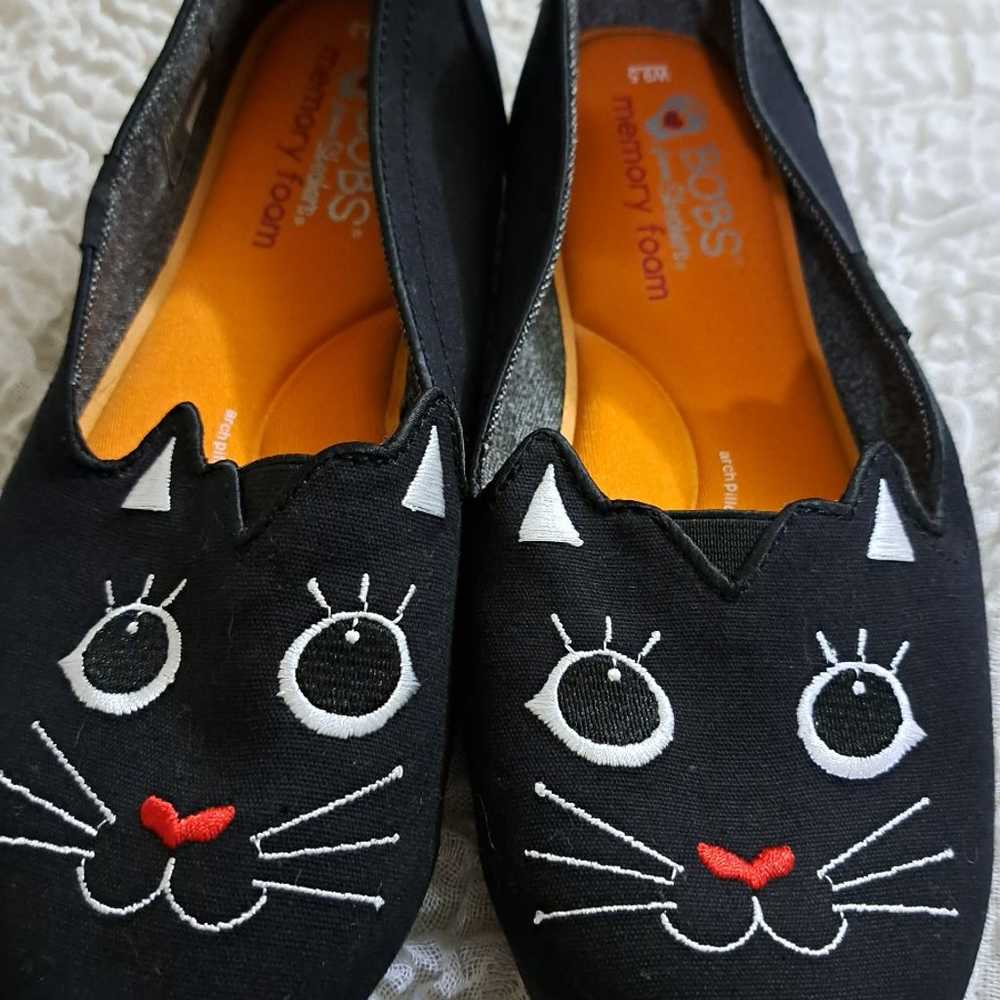 Skechers Bobs for Cats • Black Memory Foam Embroi… - image 6