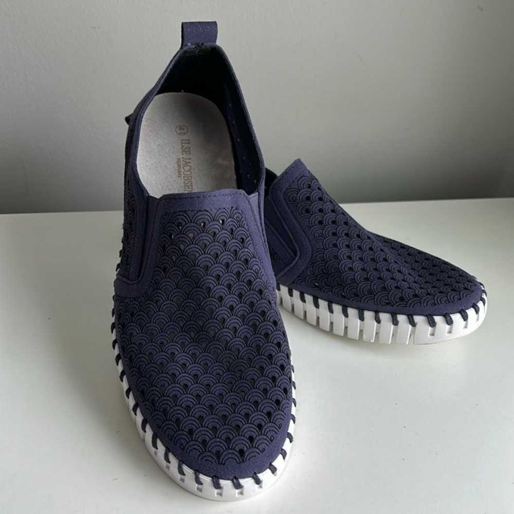 ILSE JACOBSEN HORNBAK Tulip Shoe in Navy Blue & W… - image 2