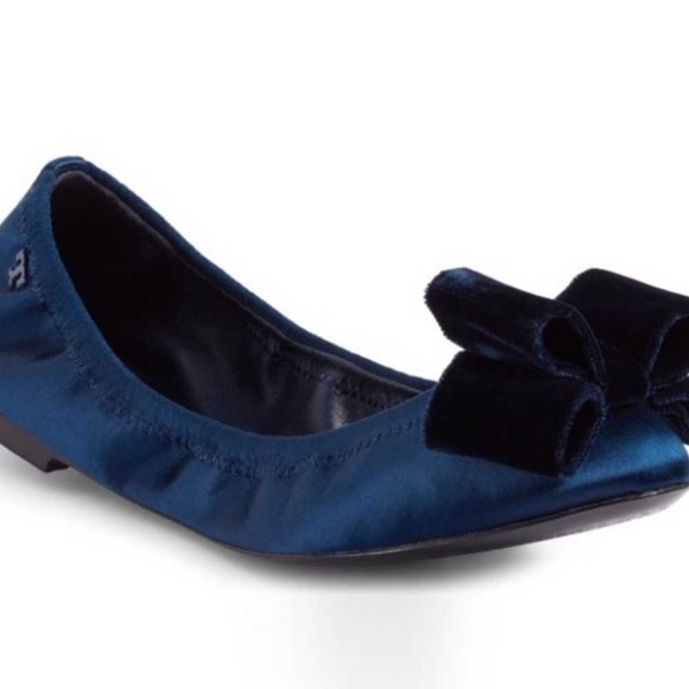 Tory Burch Navy Viola Bow Ballet Flats - image 2