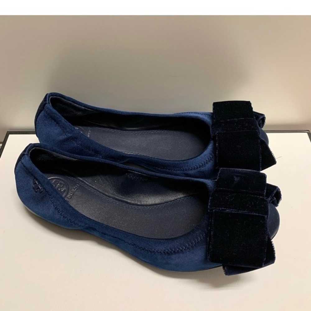 Tory Burch Navy Viola Bow Ballet Flats - image 3