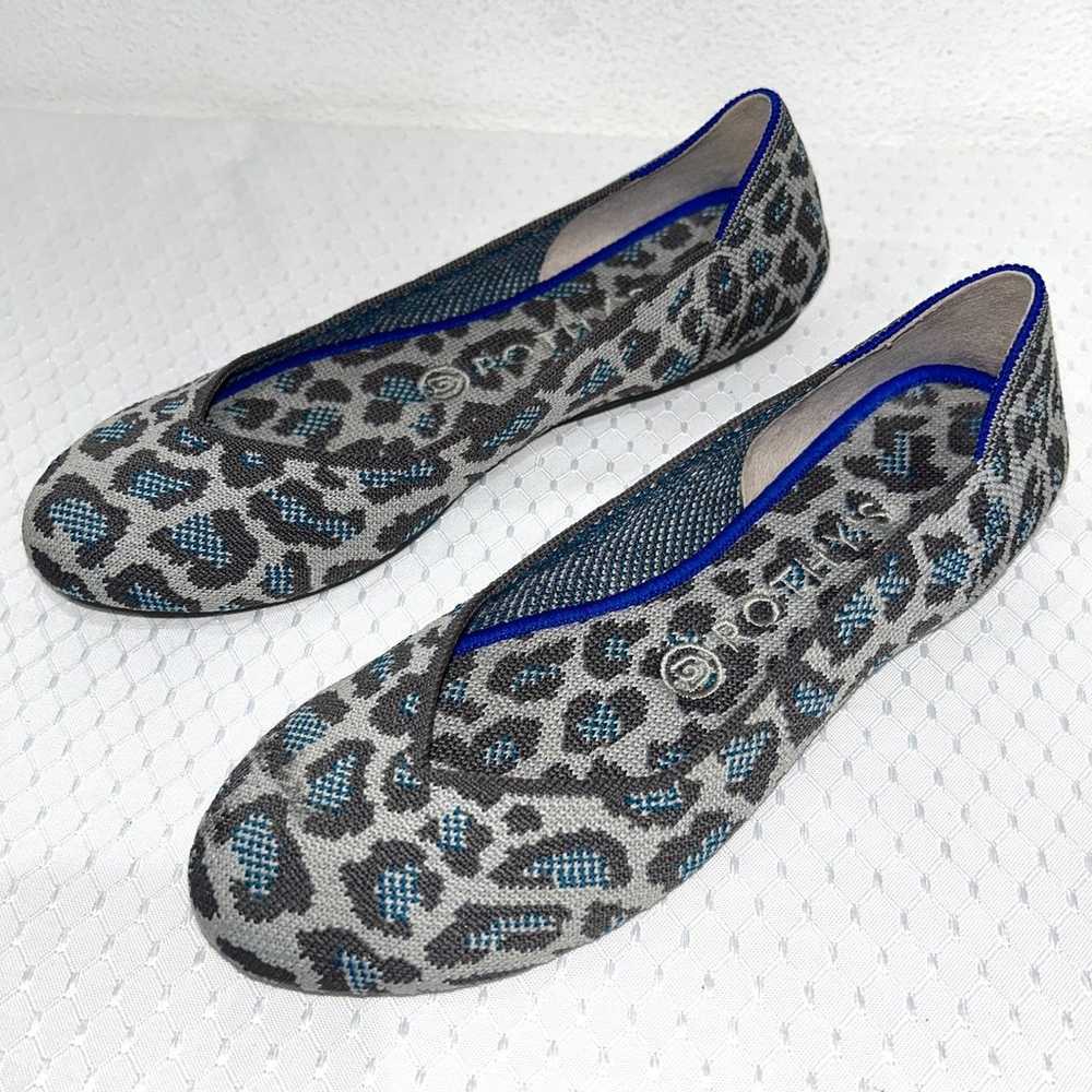 ROTHYS GREY/BLUE LEOPARD PRINT THE FLAT SIZE 7.5 - image 2