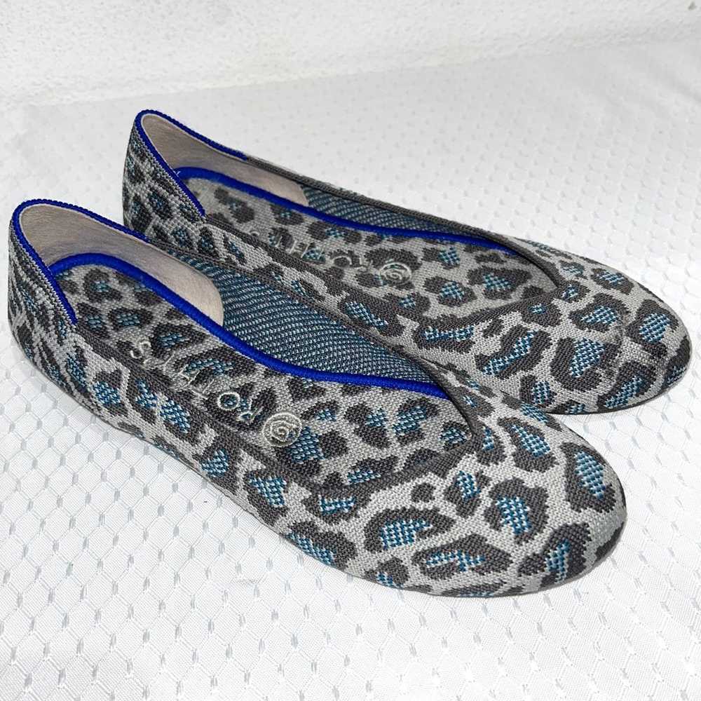 ROTHYS GREY/BLUE LEOPARD PRINT THE FLAT SIZE 7.5 - image 3