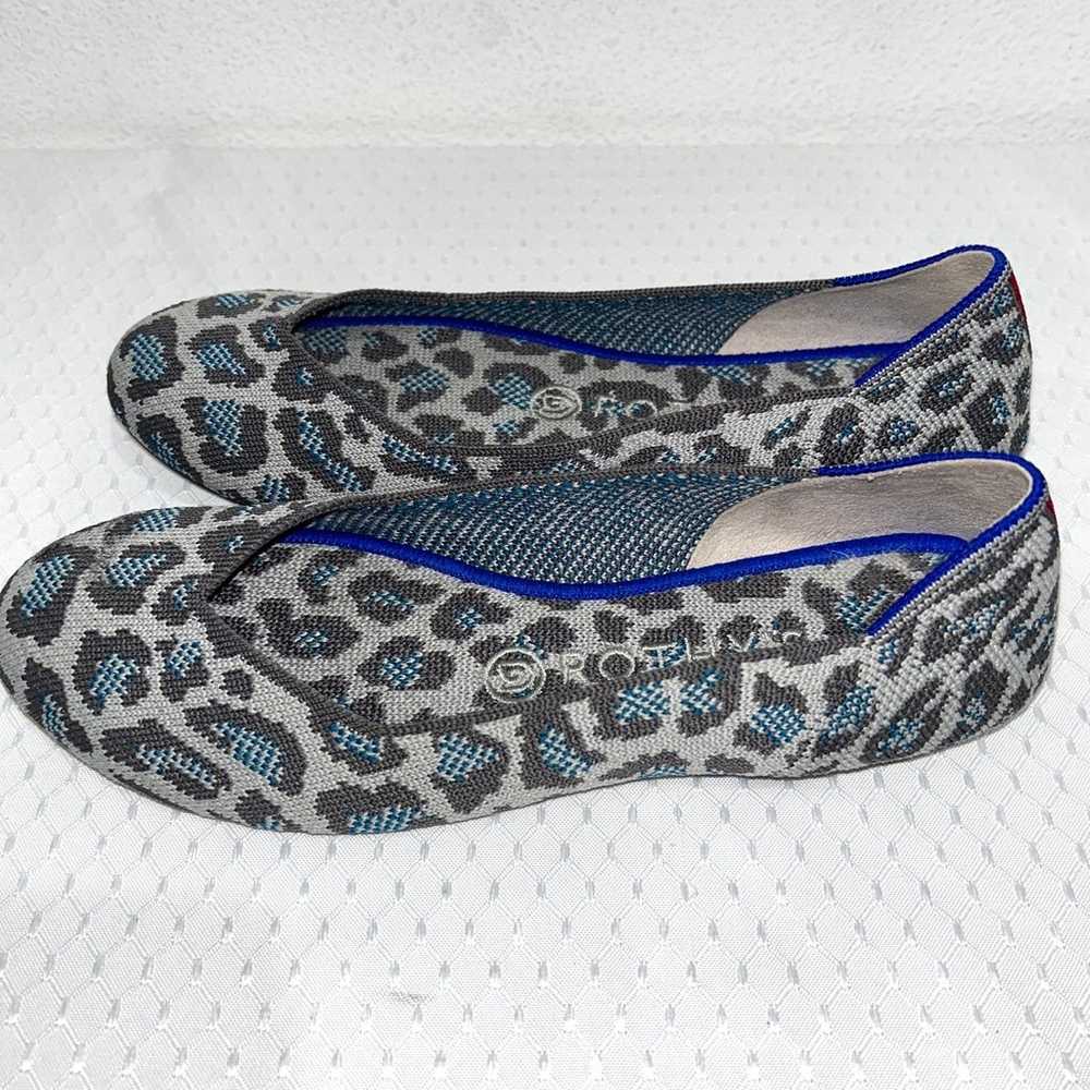 ROTHYS GREY/BLUE LEOPARD PRINT THE FLAT SIZE 7.5 - image 4