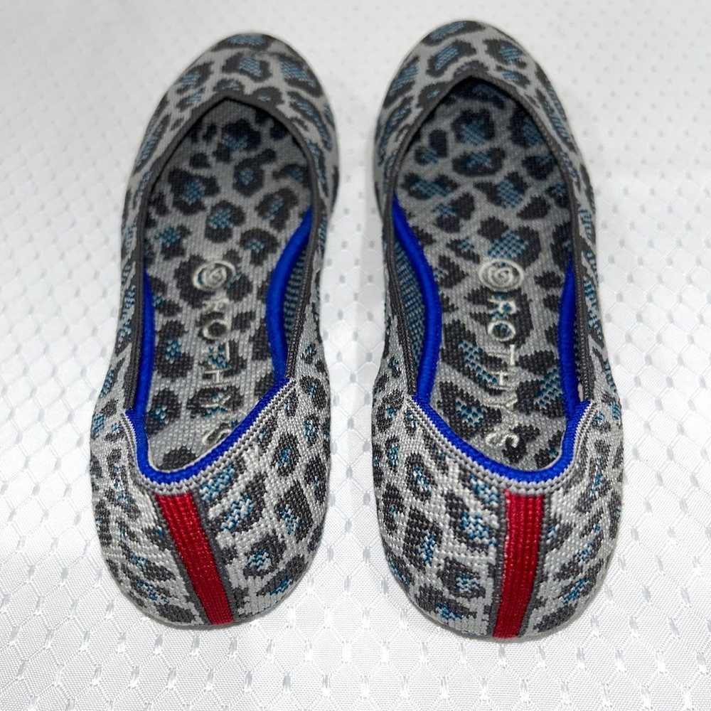 ROTHYS GREY/BLUE LEOPARD PRINT THE FLAT SIZE 7.5 - image 5