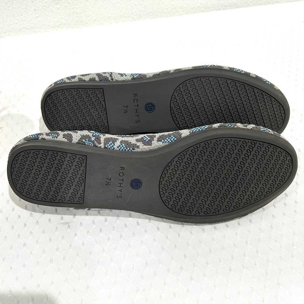 ROTHYS GREY/BLUE LEOPARD PRINT THE FLAT SIZE 7.5 - image 6