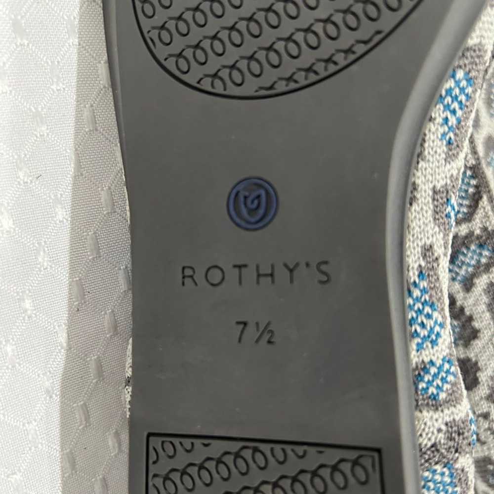 ROTHYS GREY/BLUE LEOPARD PRINT THE FLAT SIZE 7.5 - image 7