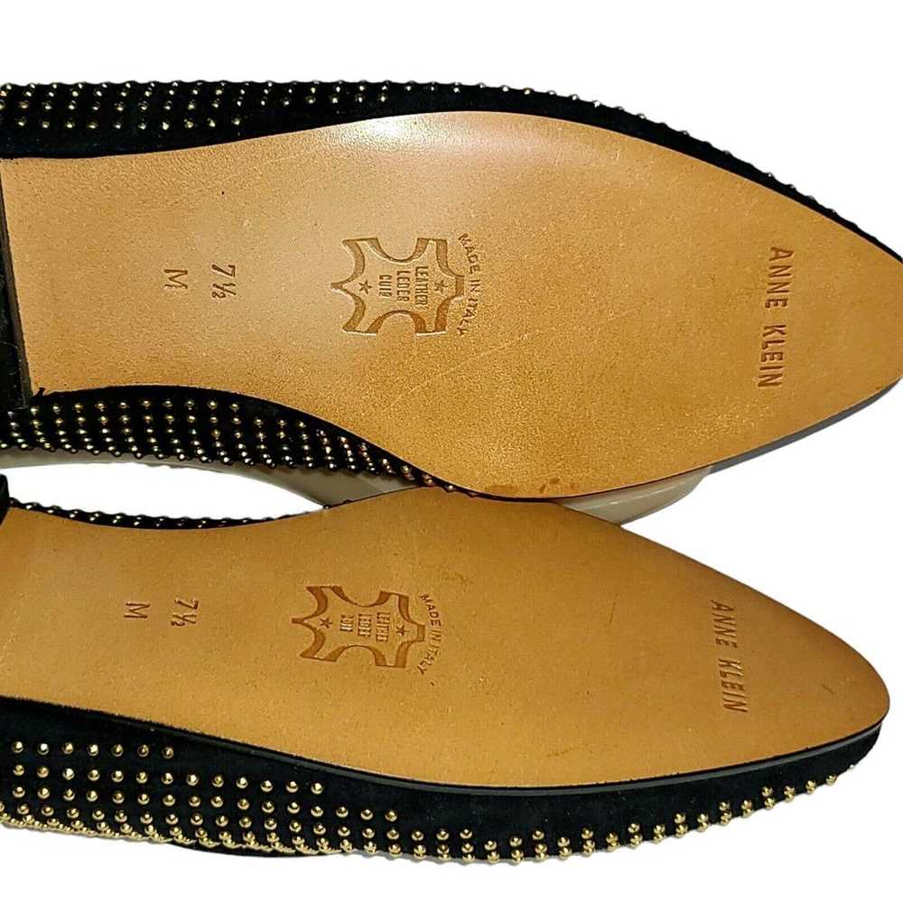 Vtg Anne Klein Italy 80s NOS Flats Loafers Black … - image 11