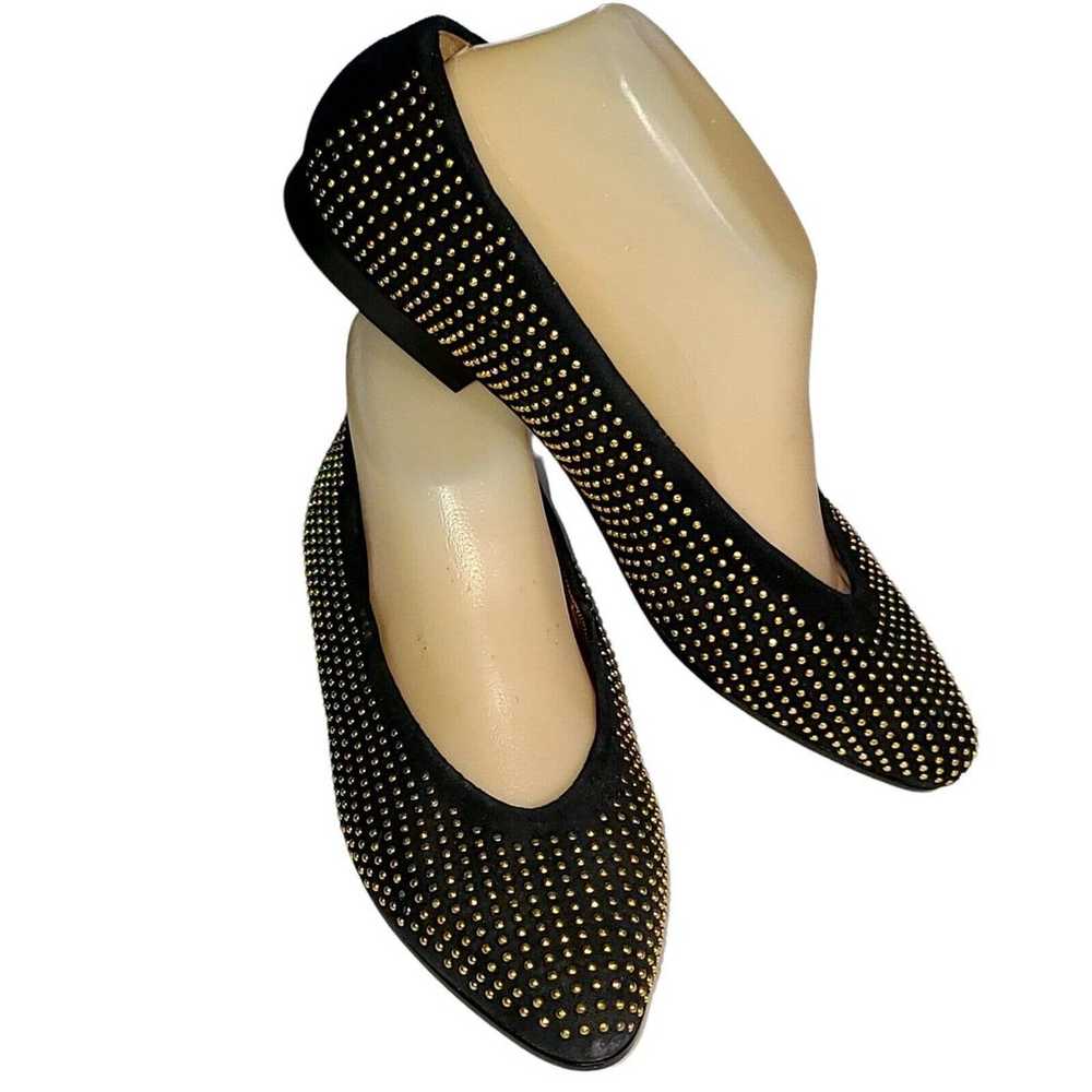 Vtg Anne Klein Italy 80s NOS Flats Loafers Black … - image 1