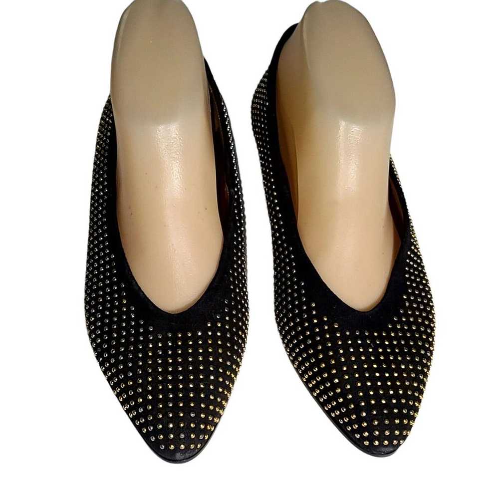 Vtg Anne Klein Italy 80s NOS Flats Loafers Black … - image 2
