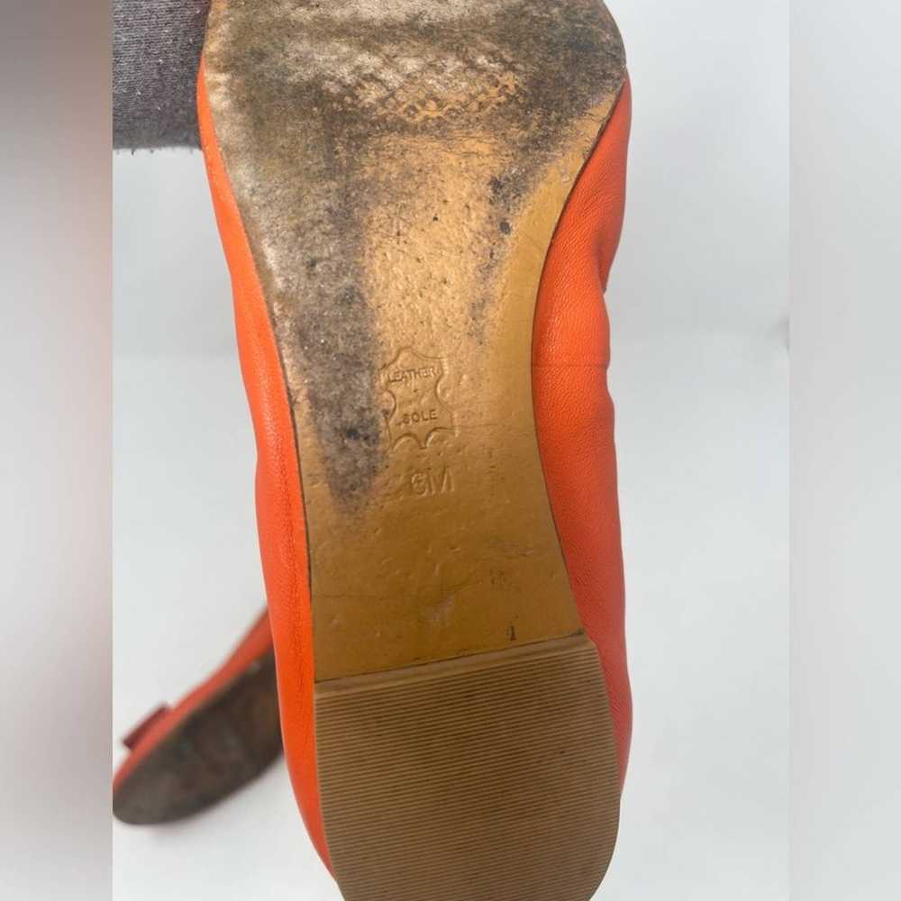 Tory Burch Orange Leather Ballet Flats - image 10
