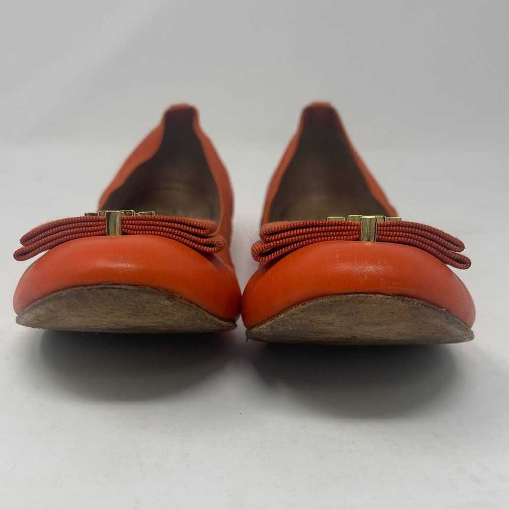 Tory Burch Orange Leather Ballet Flats - image 7