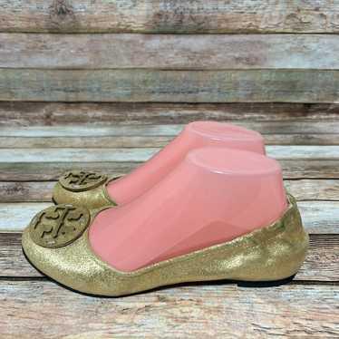 Tory Burch Gold Reva Flats