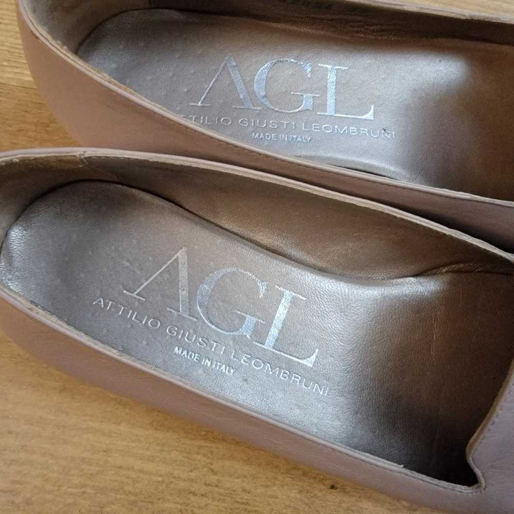 AGL (Attilio Giusti Leombruni) Taupe Leather Semi… - image 4