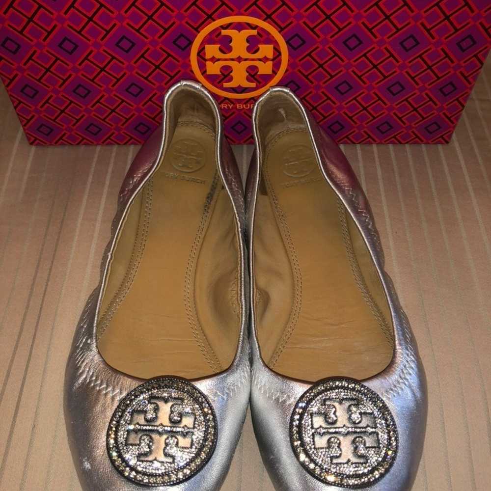 Tory Burch Liana Leather Ballet Flats 9 - image 2