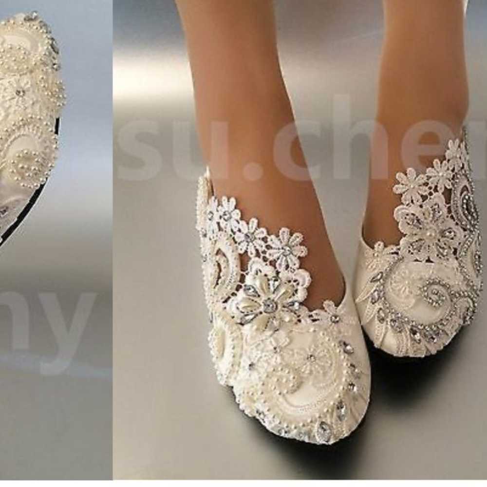 bridal flat shoes - image 2