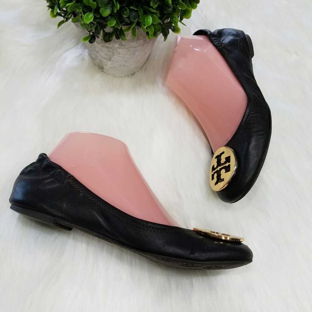 Tory Burch Brown Gold Leather Flats 7 - image 2
