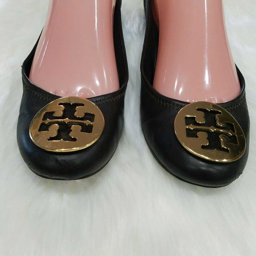 Tory Burch Brown Gold Leather Flats 7 - image 3