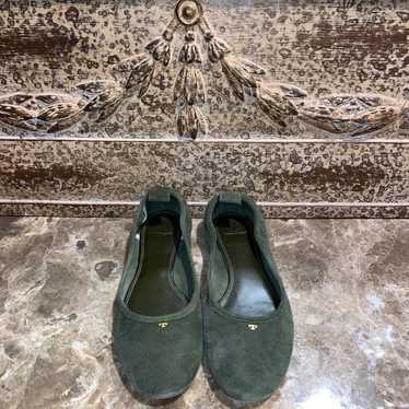 Tory Burch Green Suede Flats - image 1