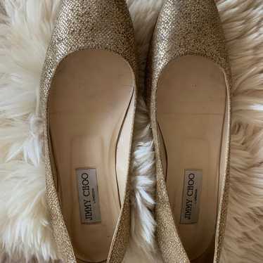 Jimmy Choo gold ballet flats