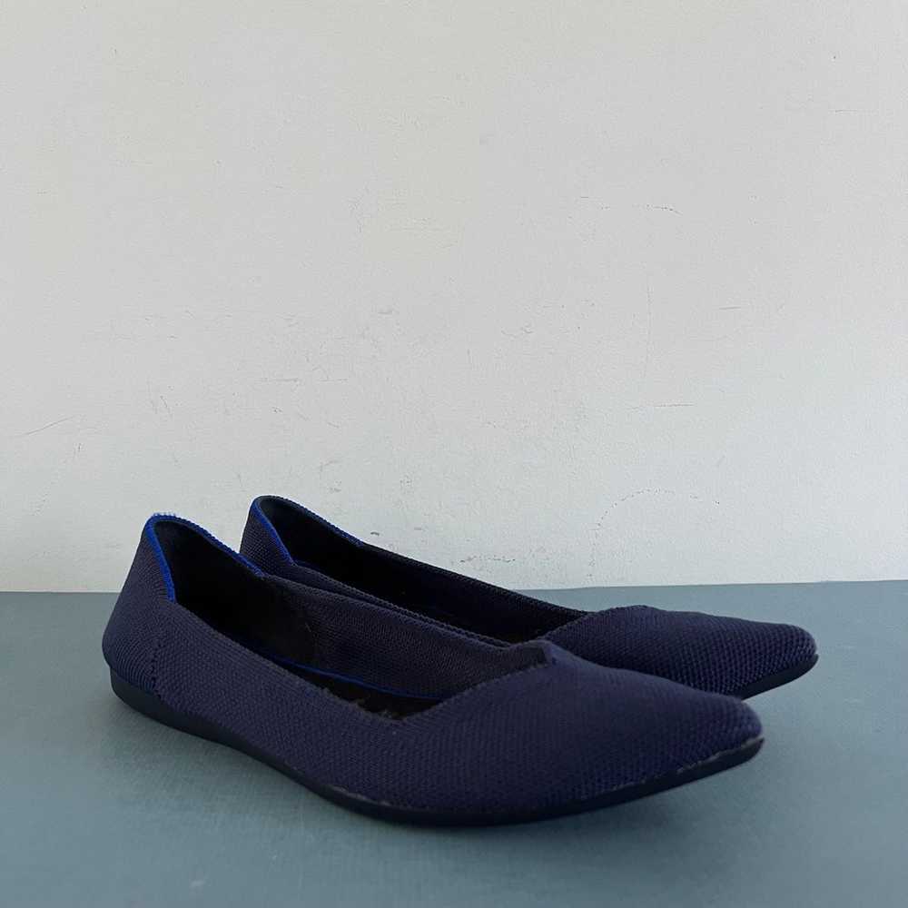 Rothy’s The Point Blue Washable Knit Ballet Flats - image 1