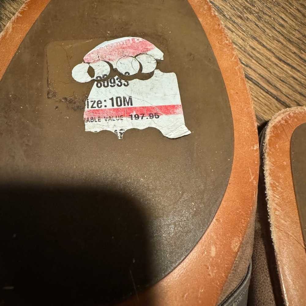 Distressed Leather Frye Flats Size 10 - image 5