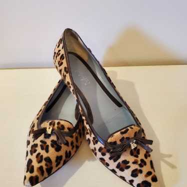 Lambertson Truex Kitten Heel Pony Hair Leopard - … - image 1