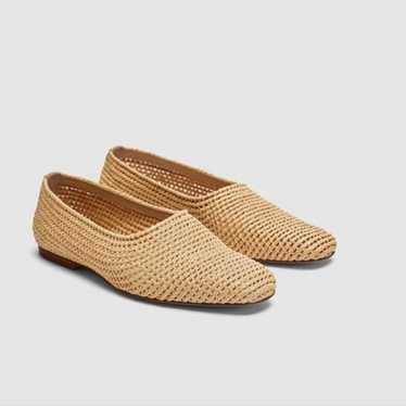 Zara Rafia Woven Flats - image 1