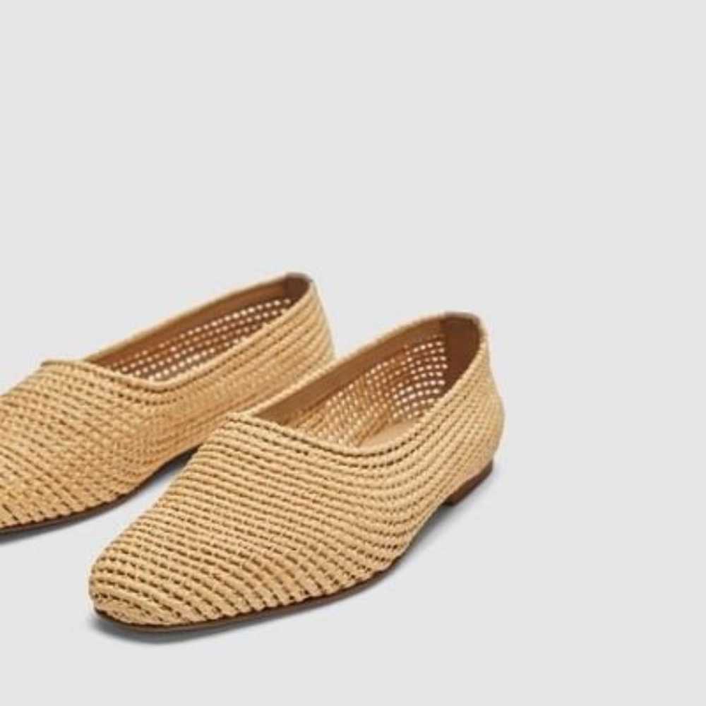 Zara Rafia Woven Flats - image 3