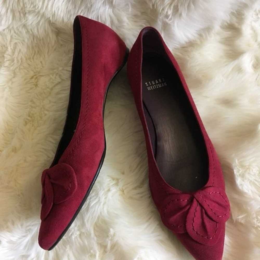 Stuart Weitzman Red Suede Flats - image 2