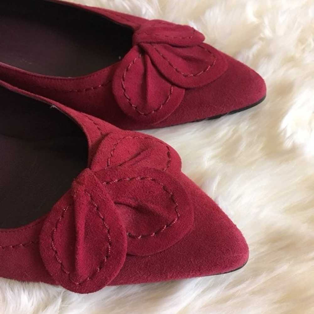 Stuart Weitzman Red Suede Flats - image 3